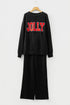JOLLY Corded Long Sleeve Top and Pockets Pants Set